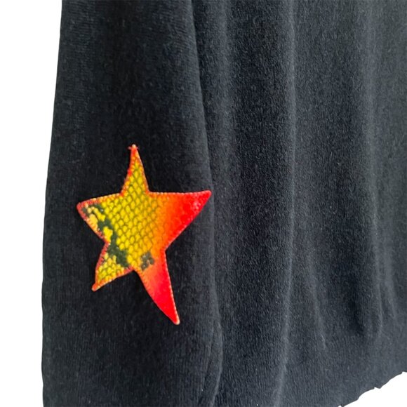 Zadig & Voltaire Nox Star Patch 100% Cashmere Hooded Sweater Black XS luxury - Picture 15 of 16